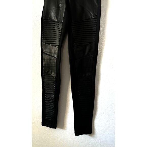 NEW Bagatelle NYC Womens XS Faux Leather Moto Leggings Black High Waist - Picture 6 of 10